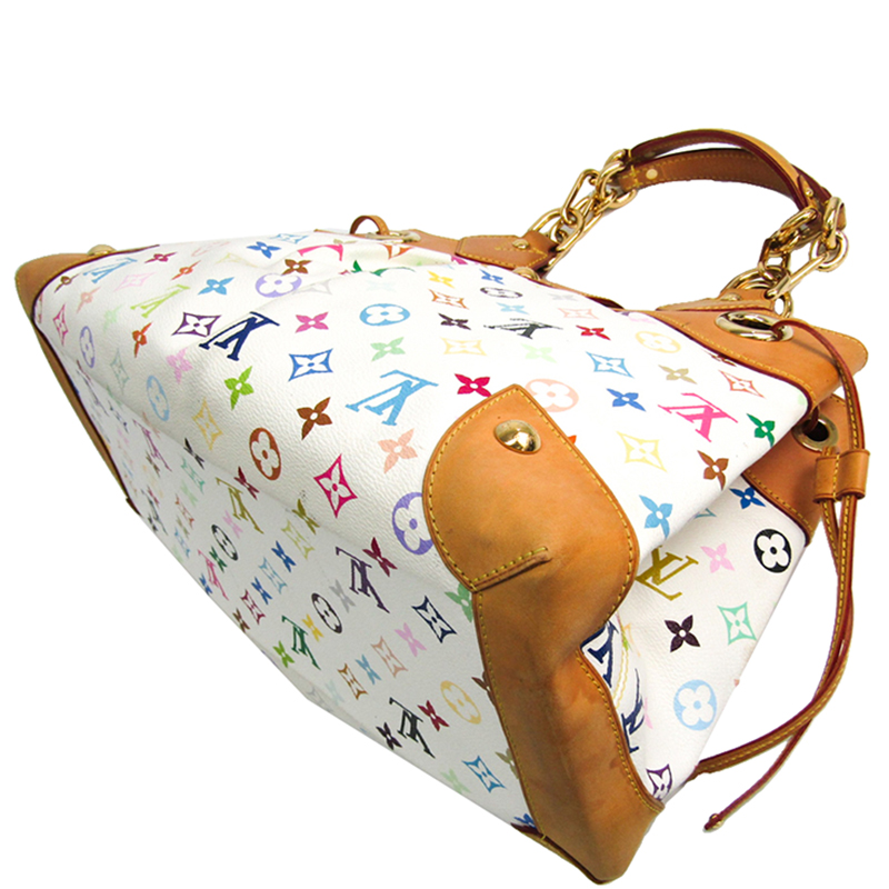 

Louis Vuitton White Monogram Multicolore Canvas Ursula Bag