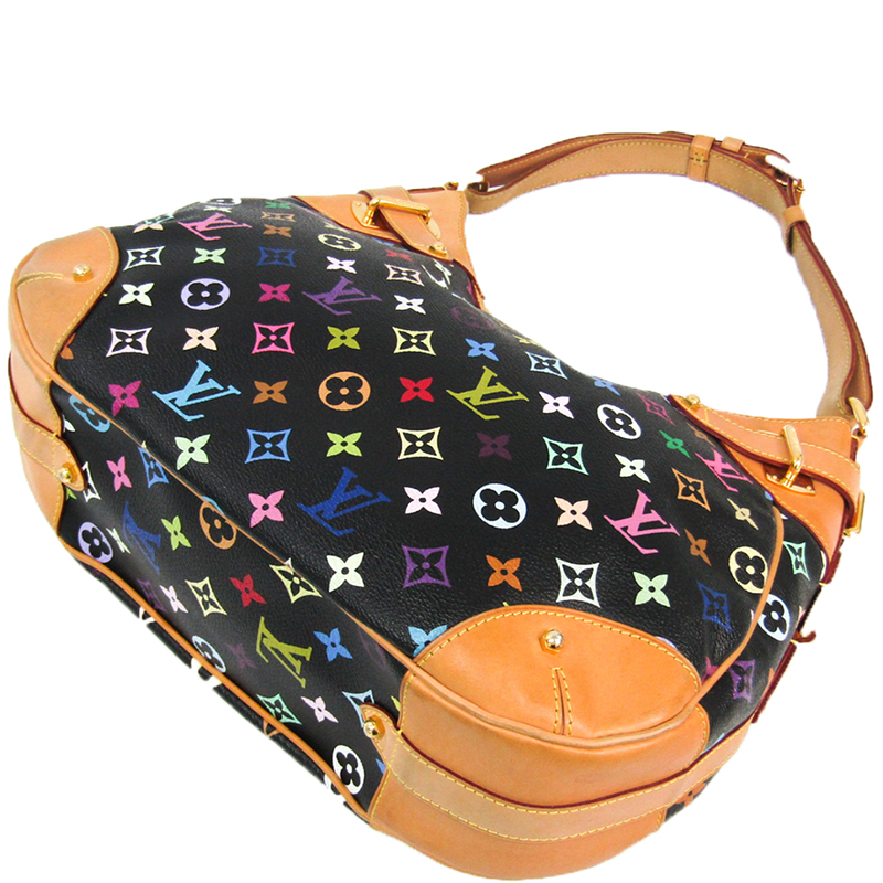 

Louis Vuitton Black Multicolor Monogram Canvas Greta Bag