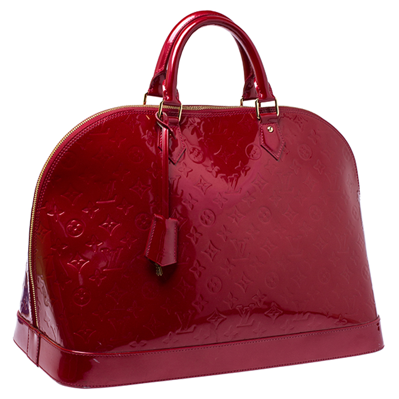 Louis Vuitton Pomme D'amour Monogram Vernis Alma Voyager Bag Louis