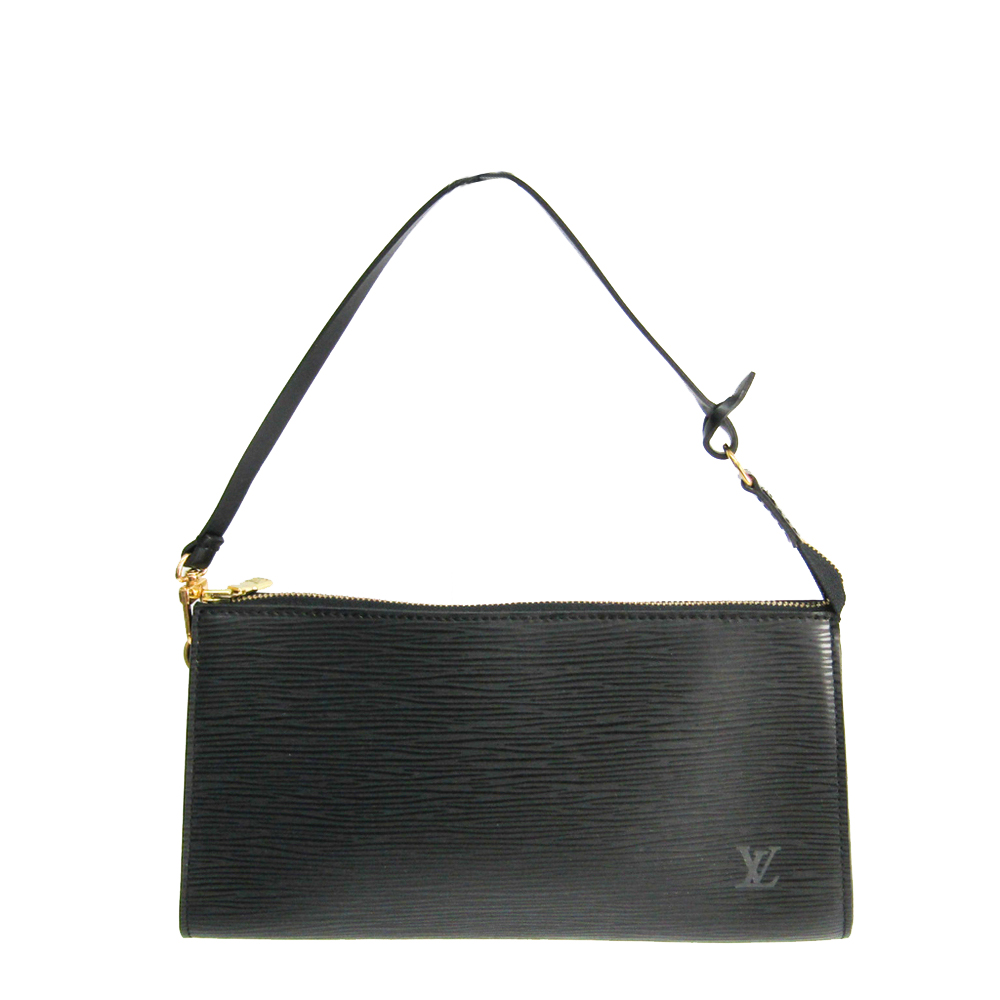 مملوكة مسبقًا Louis Vuitton Noir Epi Leather Pochette Accessoires 24