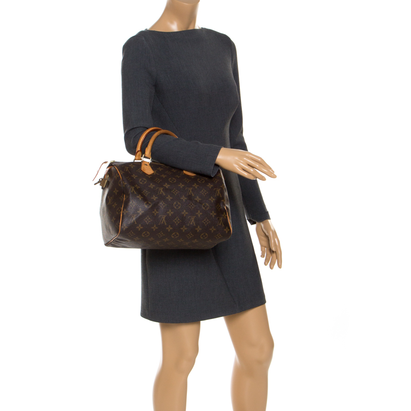 

Louis Vuitton Monogram Canvas Speedy 30 Bag, Brown