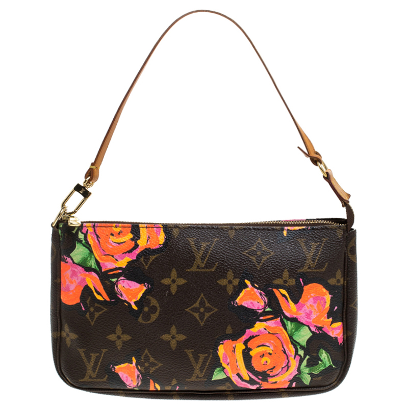 Pre Owned Louis Vuitton Monogram Stephen Sprouse Roses Pochette Accessories 