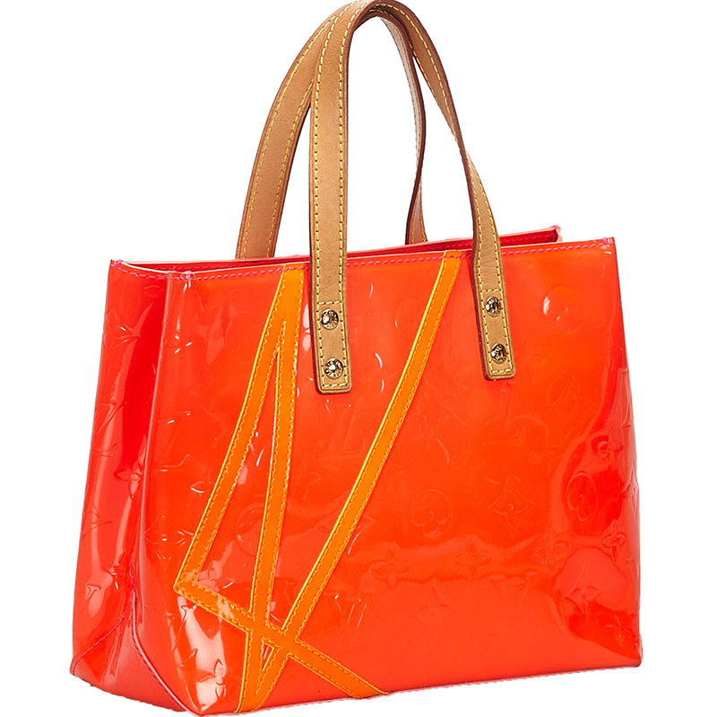 

Louis Vuitton Orange Monogram Vernis Limited Edition Robert Wilson Reade PM Bag