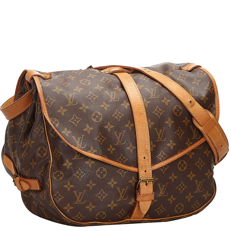 

Louis Vuitton Monogram Canvas Saumur 35 Messenger Bag, Brown