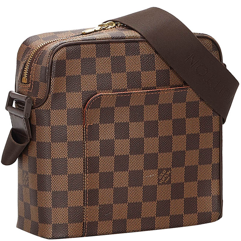 

Louis Vuitton Damier Ebene Canvas Olav PM Shoulder Bag, Brown