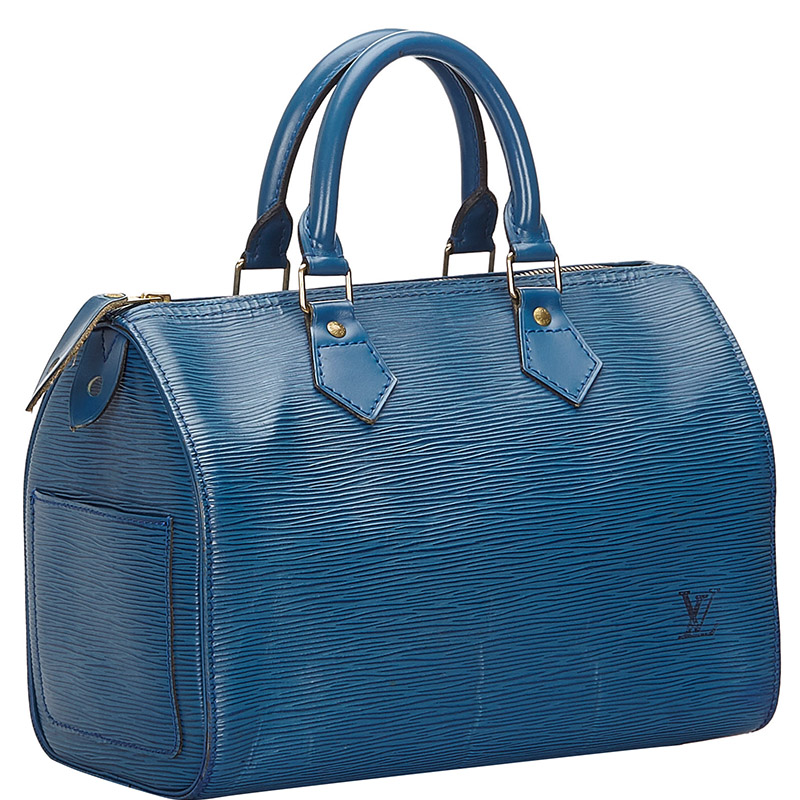 

Louis Vuitton Toledo Blue Epi Leather Speedy 25 Bag