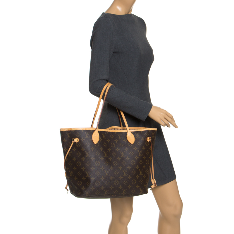 

Louis Vuitton Monogram Canvas Neverfull MM Bag, Brown