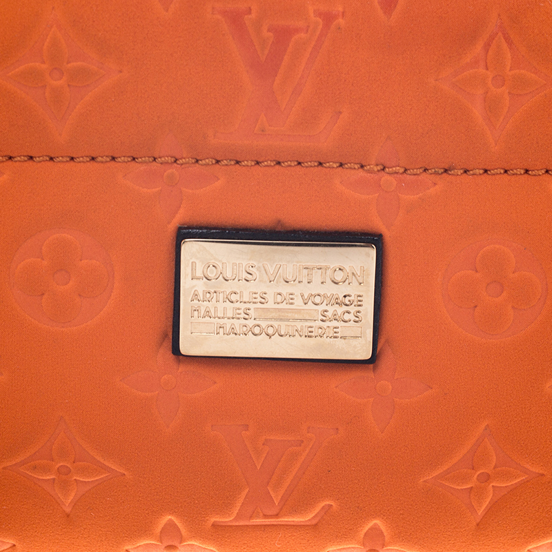 L V Limited Edition Orange Monogram Neoprene Scuba MM, Luxury