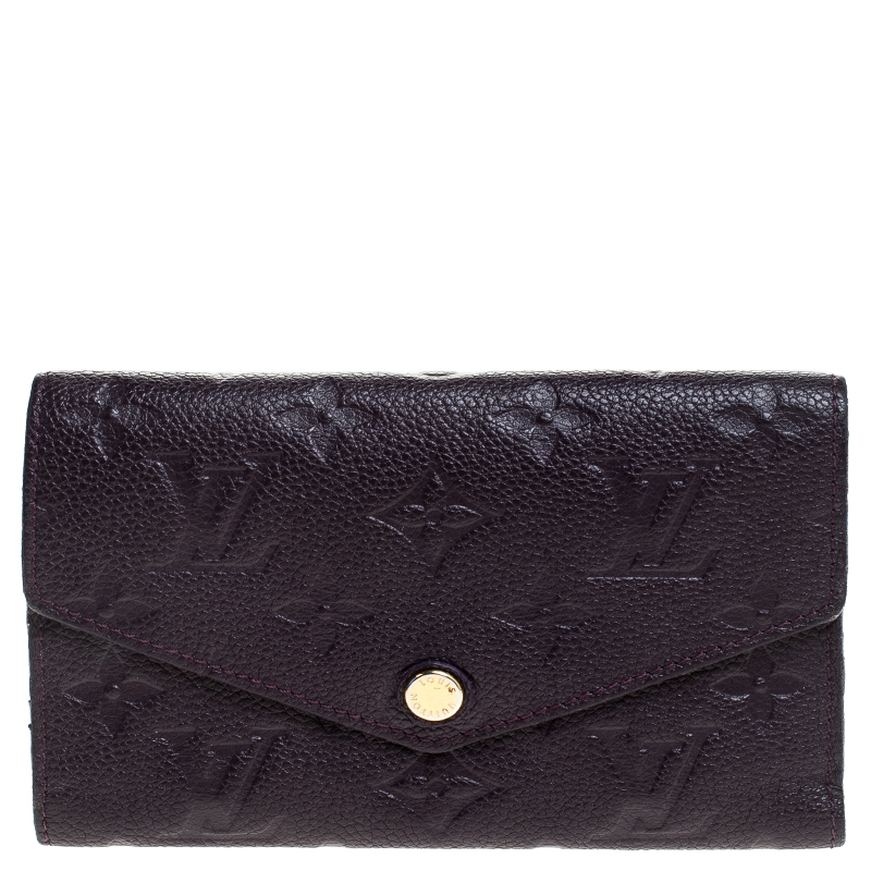 Louis Vuitton Grenat Empreinte Leather Curieuse Wallet