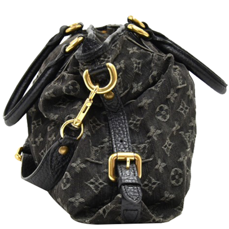 

Louis Vuitton Black Monogram Denim Neo Cabby MM Bag