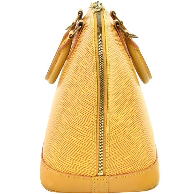 

Louis Vuitton Tassil Yellow Epi Leather Alma PM Bag