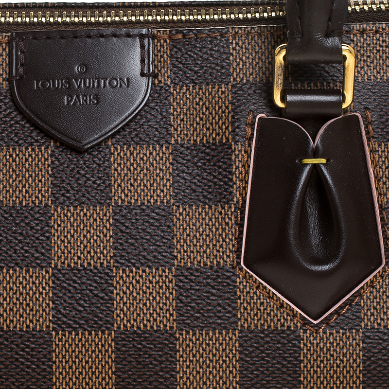 Caissa cloth handbag Louis Vuitton Brown in Cloth - 24542618
