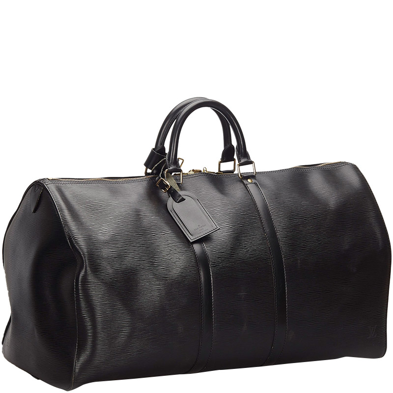 

Louis Vuitton Black Epi Leather Keepall 45 Bag