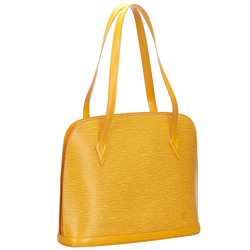 

Louis Vuitton Yellow Epi Leather Lussac Bag