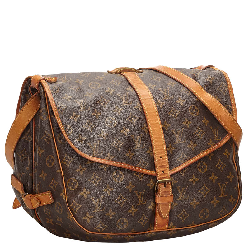 

Louis Vuitton Monogram Canvas Saumur 35 Messenger Bag, Brown