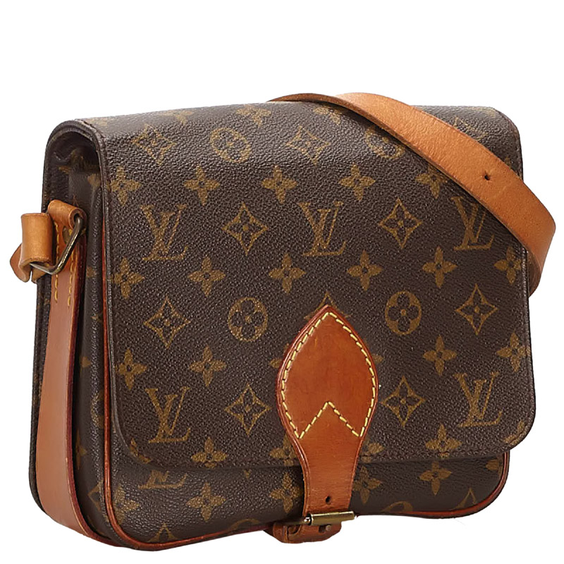 

Louis Vuitton Monogram Canvas Cartouchiere MM Bag, Brown