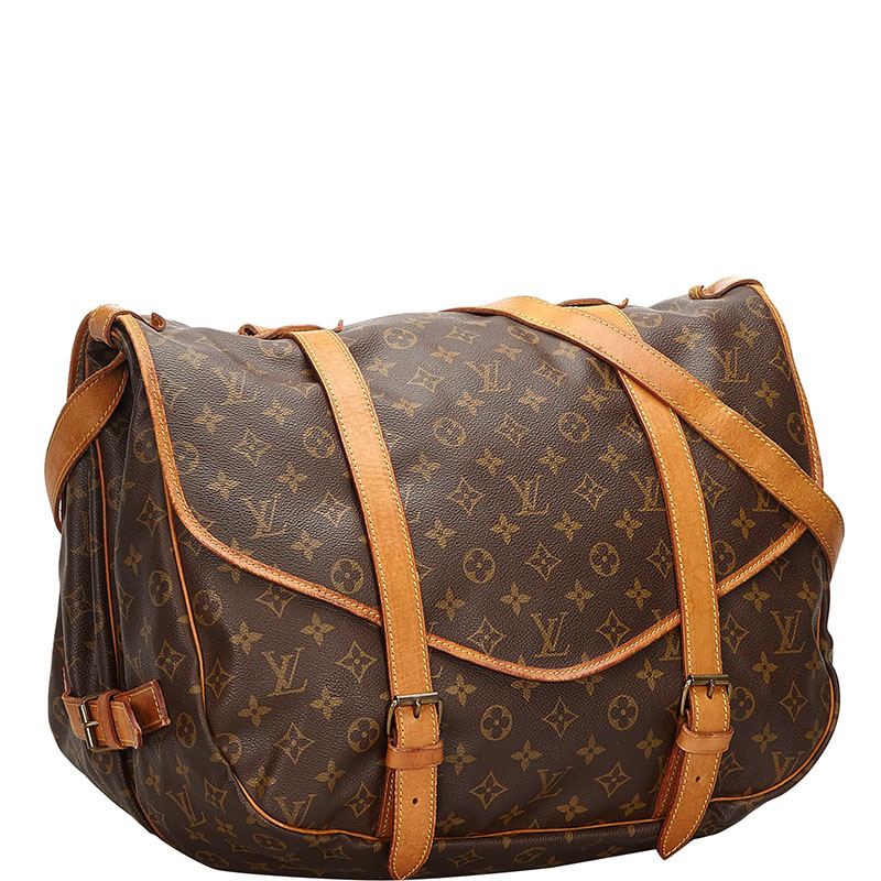

Louis Vuitton Monogram Canvas Saumur 43 Bag, Brown
