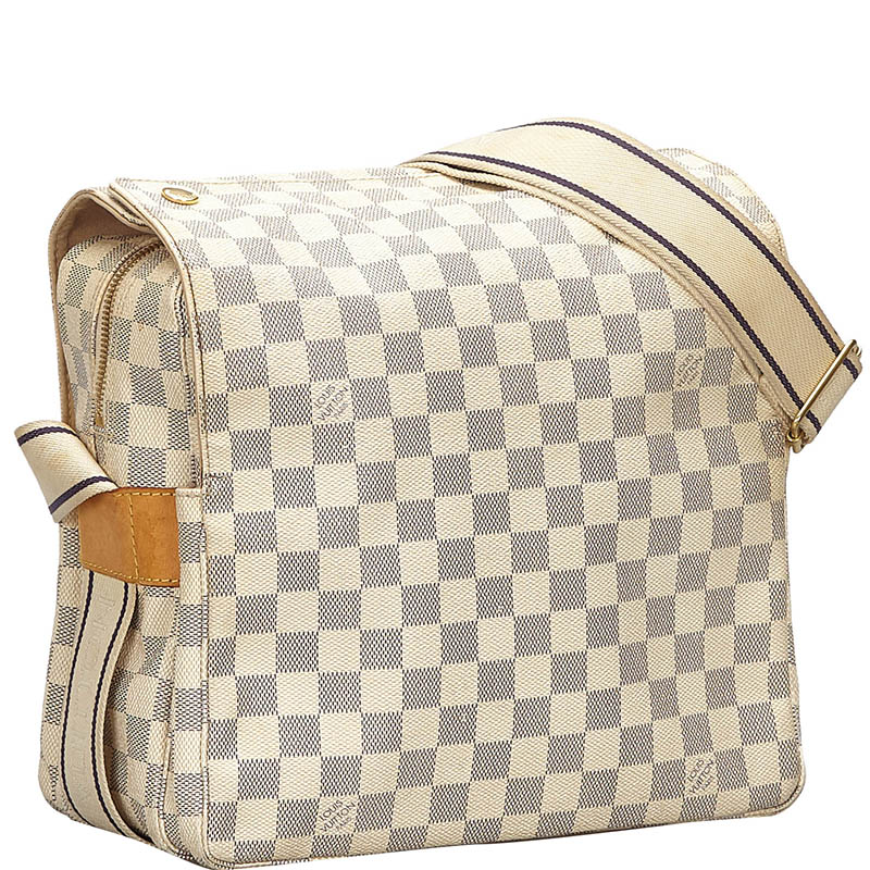 

Louis Vuitton Damier Azur Canvas Naviglio Messenger Bag, Blue