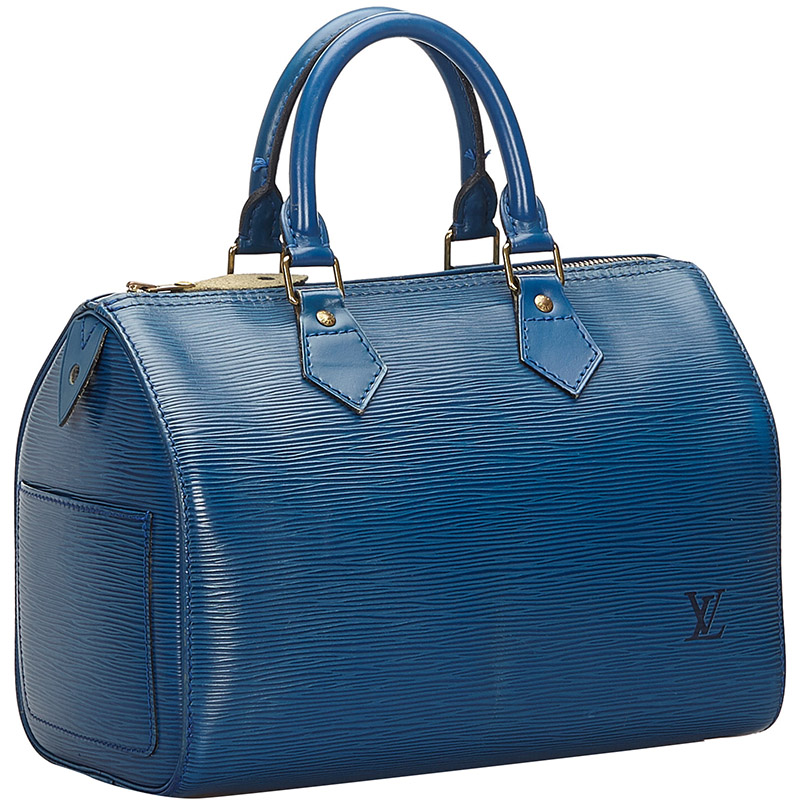 

Louis Vuitton Toledo Blue Epi Leather Speedy 25 Bag