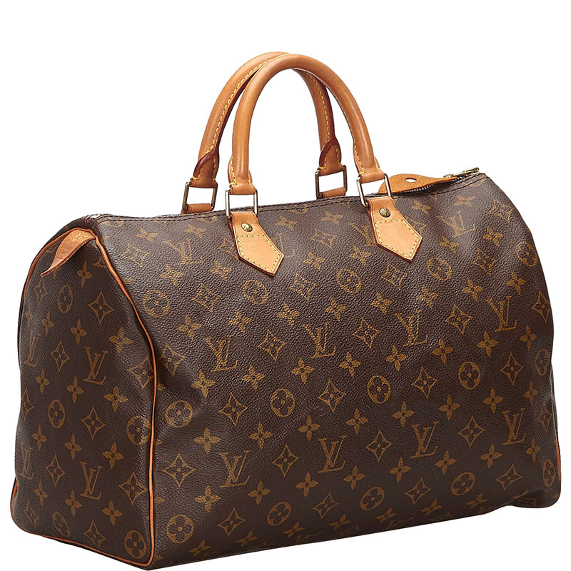

Louis Vuitton Monogram Canvas Speedy 35 Bag, Brown