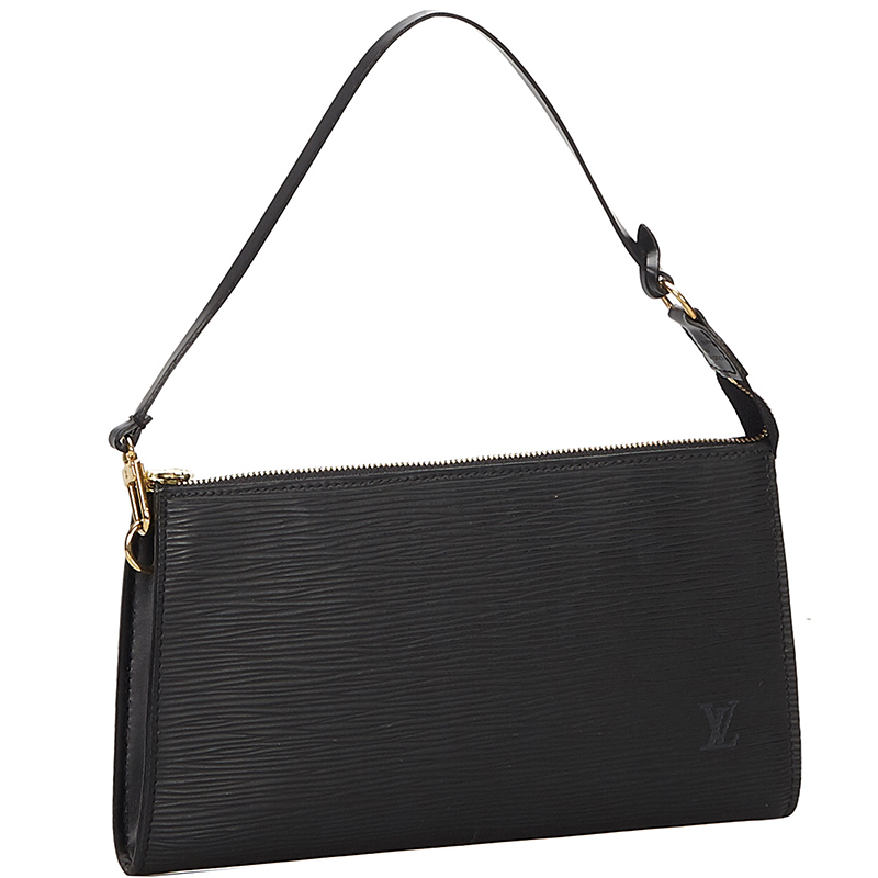 

Louis Vuitton Black Epi Leather Pochette Accessoires Shoulder Bag