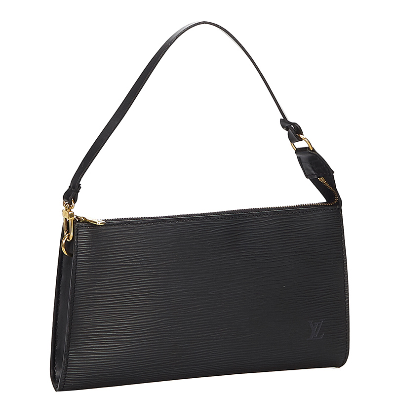 

Louis Vuitton Black Epi Leather Pochette Accessoires Shoulder Bag