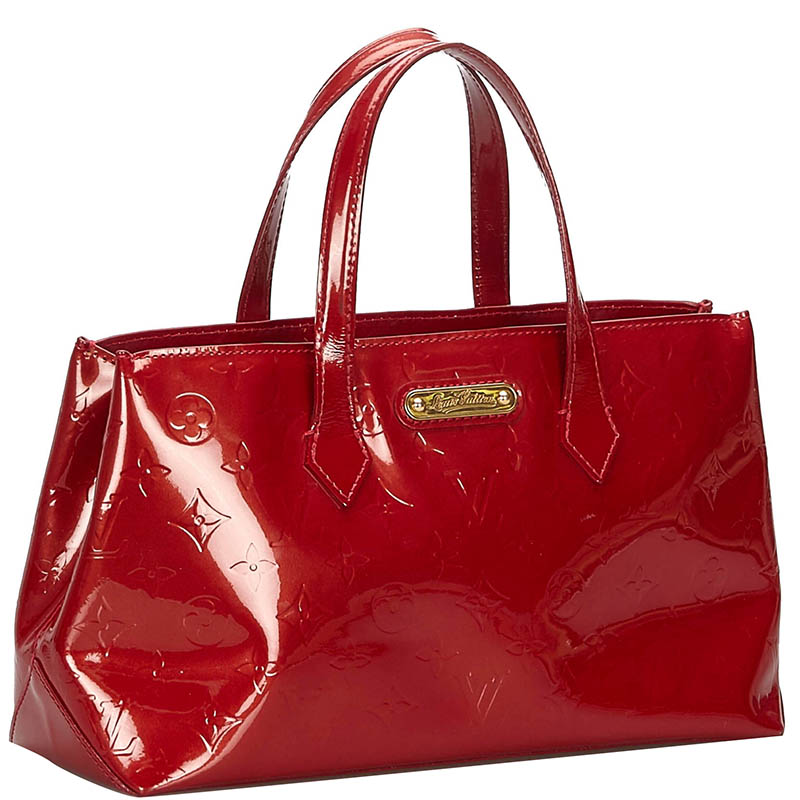 

Louis Vuitton Pomme D'Amour Monogram Vernis Wilshire PM Bag, Red