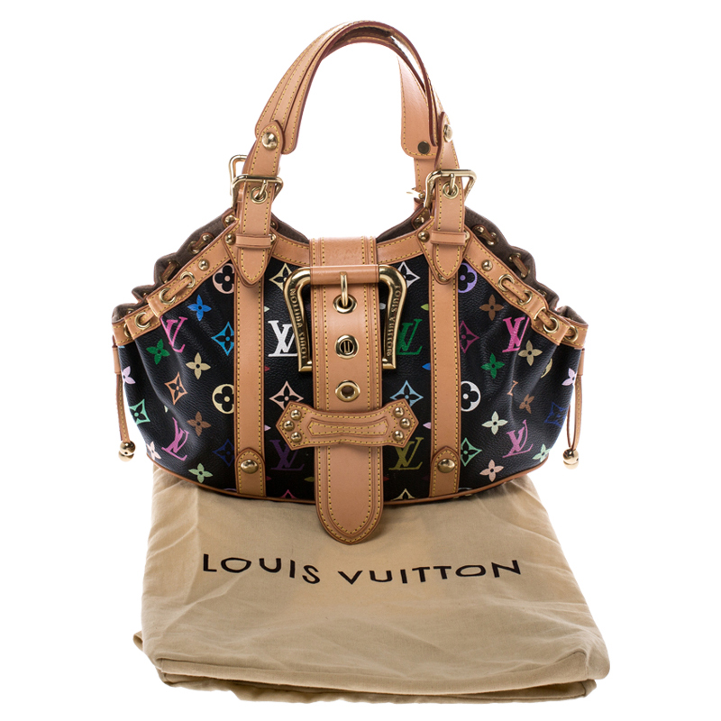 Louis Vuitton Black Monogram Multicolor Canvas Theda GM Bag. , Lot  #56274
