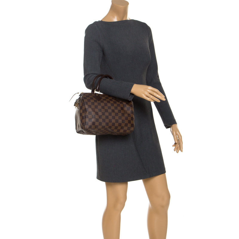 

Louis Vuitton Damier Ebene Canvas Speedy 25 Bag, Brown