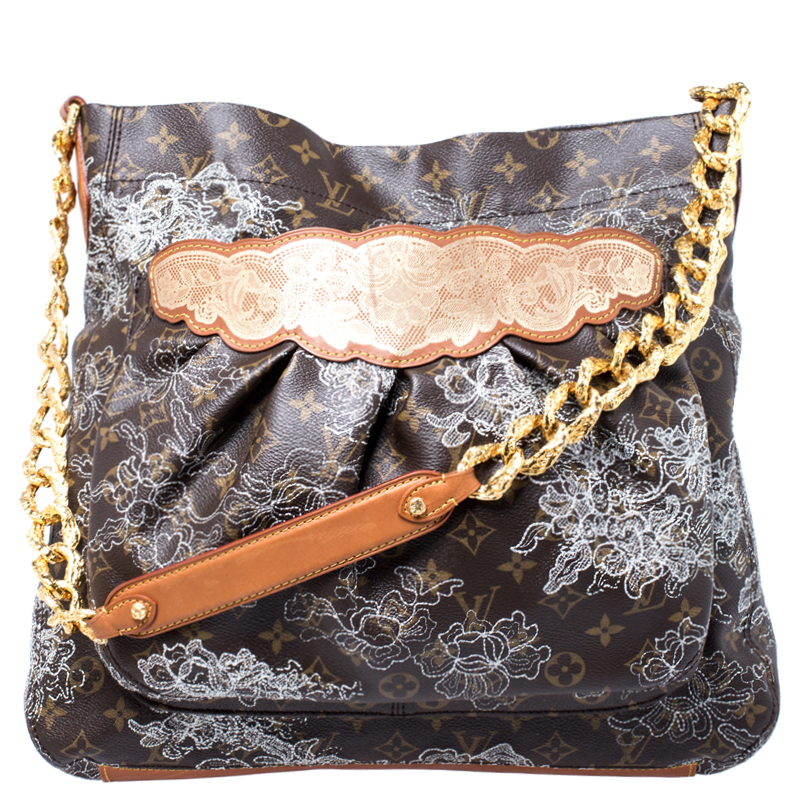 Pre Owned Louis Vuitton Monogram Canvas Limited Edition Dentelle Fersen GM Bag