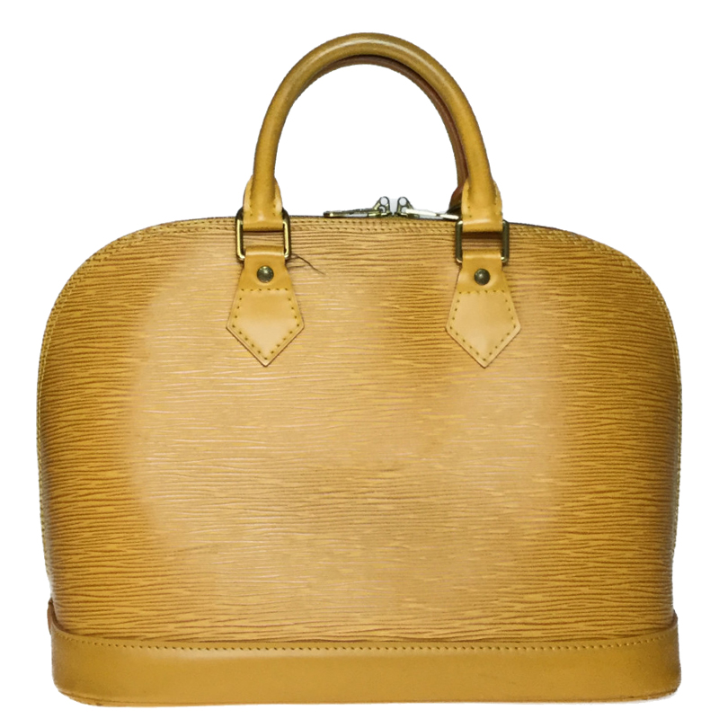 

Louis Vuitton Citrine Yellow Epi Leather Alma BB Bag