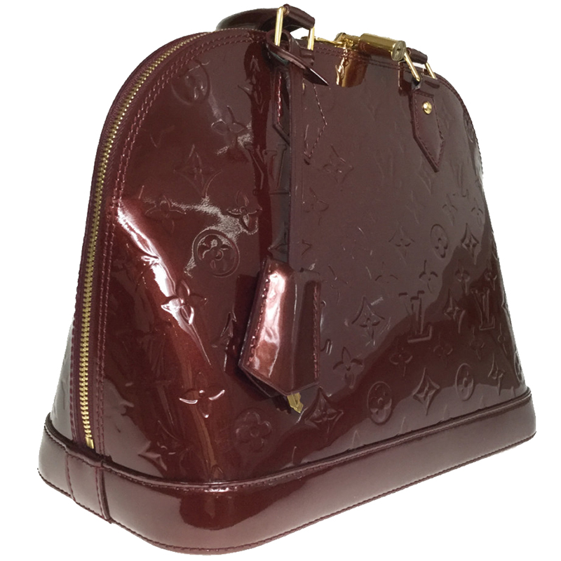 

Louis Vuitton Rouge Fauviste Monogram Verni Alma PM Bag, Burgundy