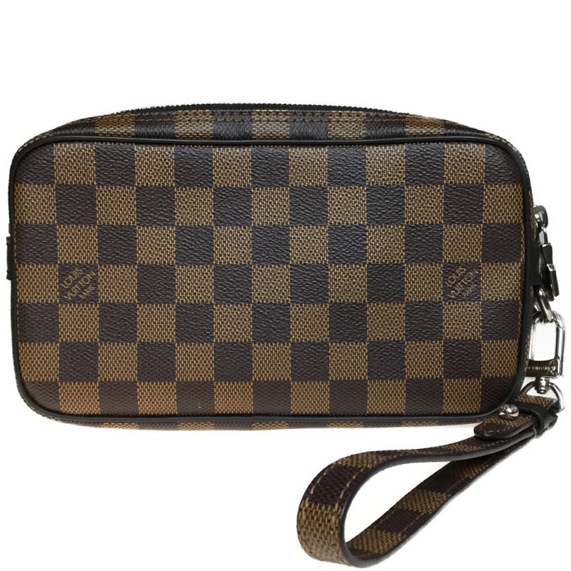 

Louis Vuitton Damier Ebene Canvas Clutch Bag, Brown