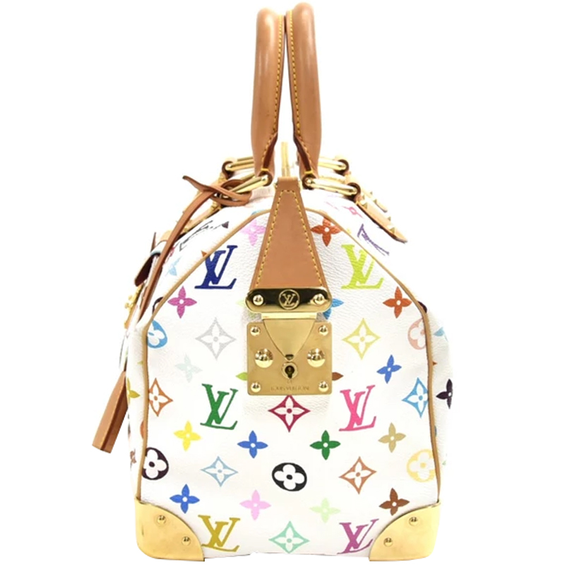 

Louis Vuitton White Multicolor Monogram Canvas Speedy 30 Bag
