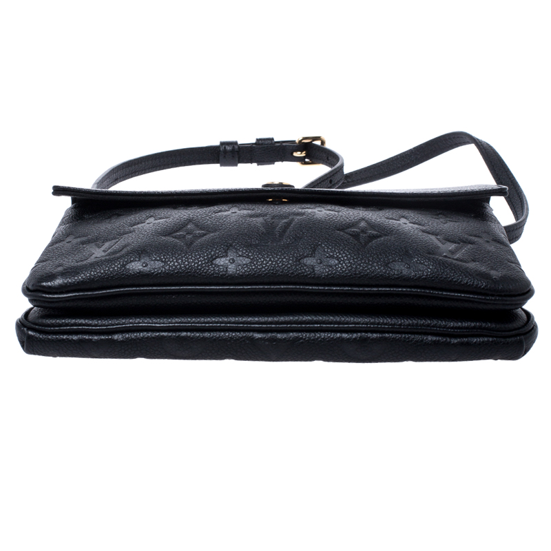 Double zip leather crossbody bag Louis Vuitton Black in Leather - 33379264