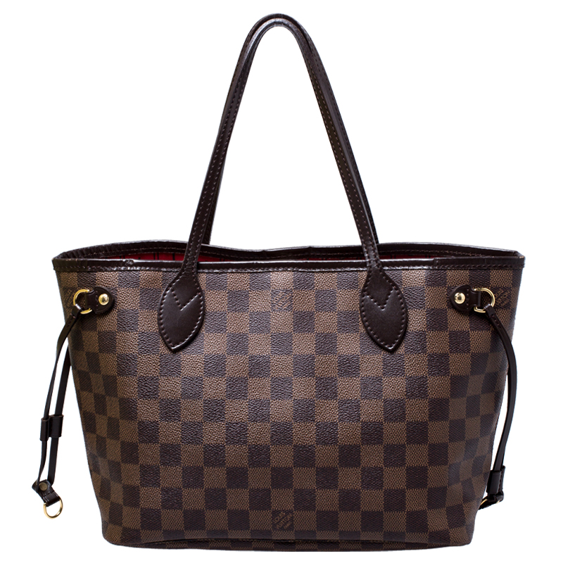 Louis Vuitton Damier Ebene Canvas Neverfull PM Bag