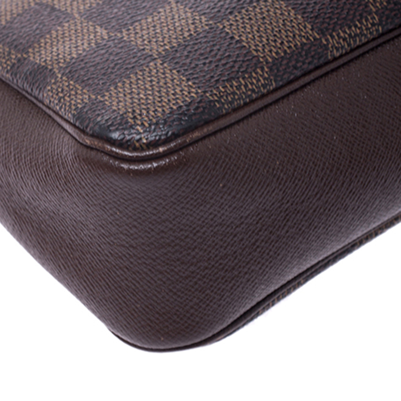 Louis Vuitton Brown Damier Ebene Pochette Trousse Cloth ref.1016703 - Joli  Closet