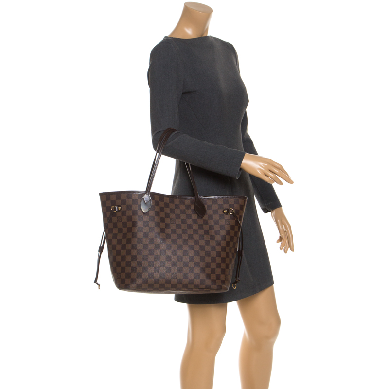

Louis Vuitton Damier Ebene Canvas Neverfull MM Bag, Brown