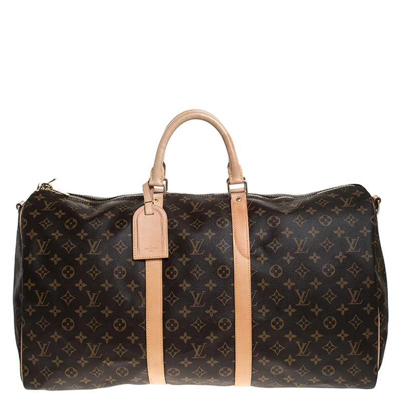 Pre Owned Louis Vuitton Monogram Canvas Keepall 55 Bag