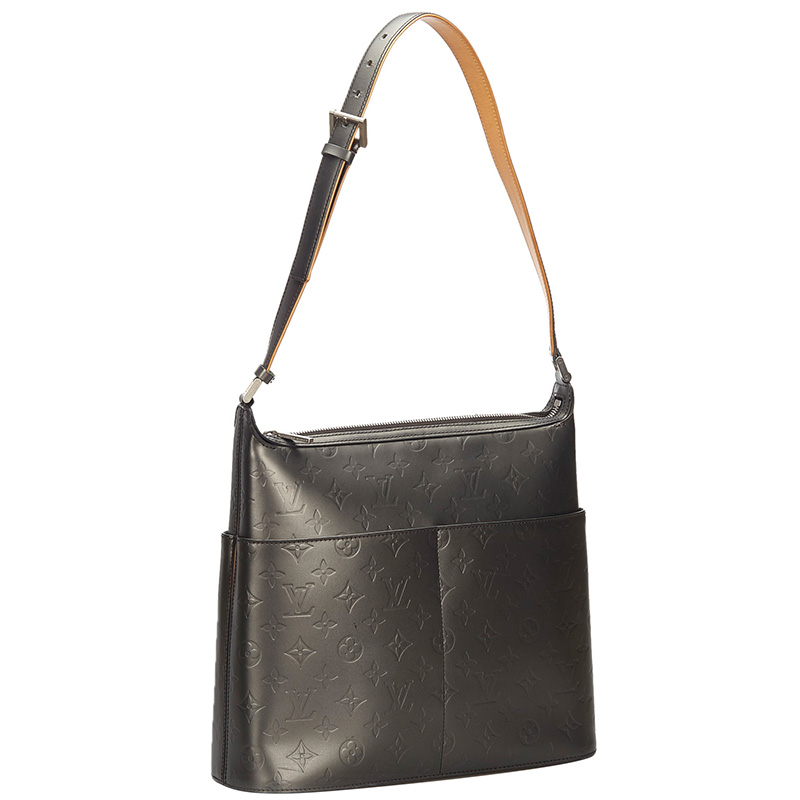 

Louis Vuitton Gray Monogram Canavs Mat Sutter Bag, Grey
