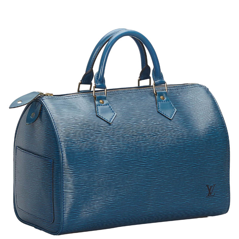 

Louis Vuitton Toledo Blue Epi Leather Speedy 30 Bag
