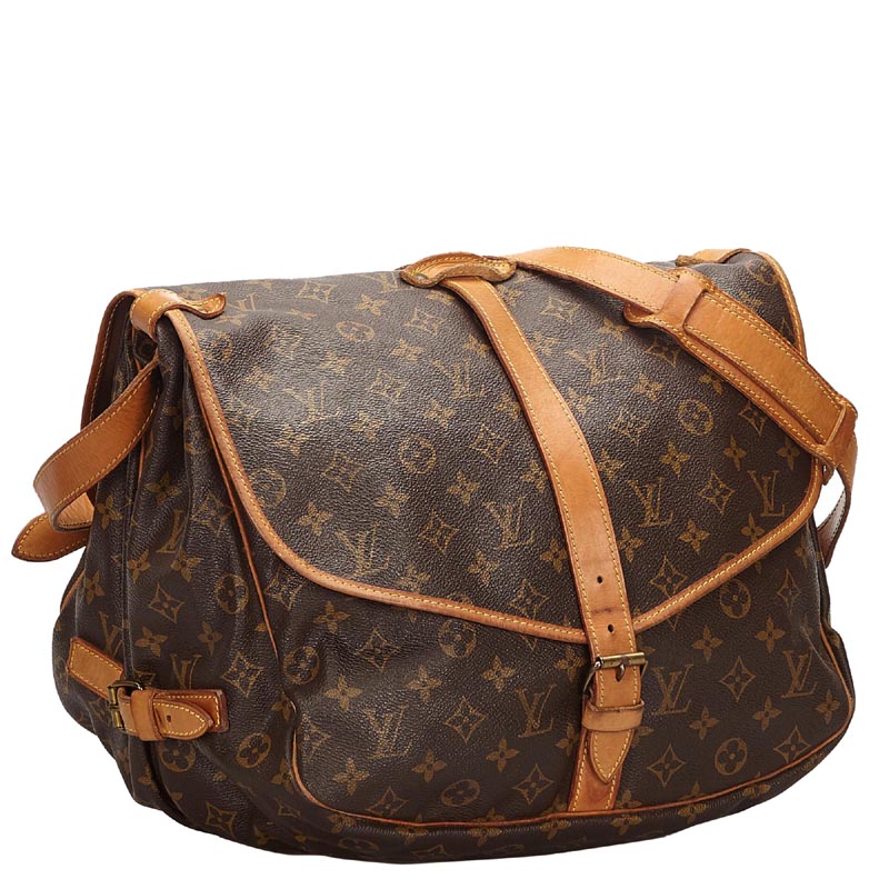 

Louis Vuitton Monogram Canvas Saumur 35 Messenger Bag, Brown