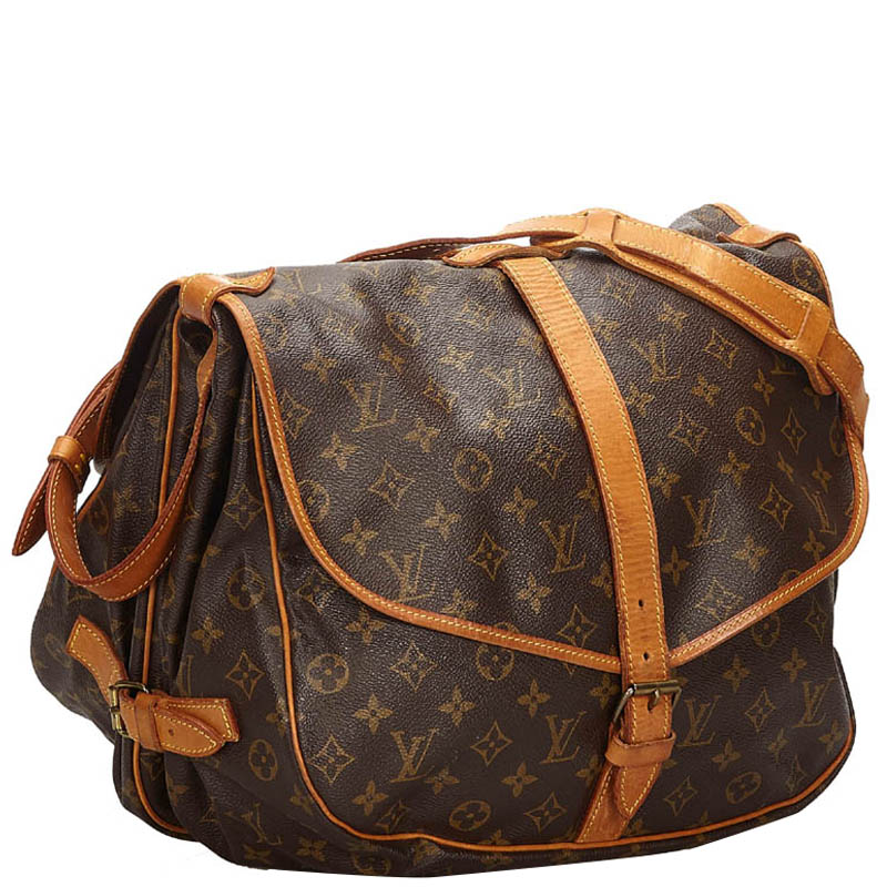 

Louis Vuitton Monogram Canvas Saumur 35 Messenger Bag, Brown