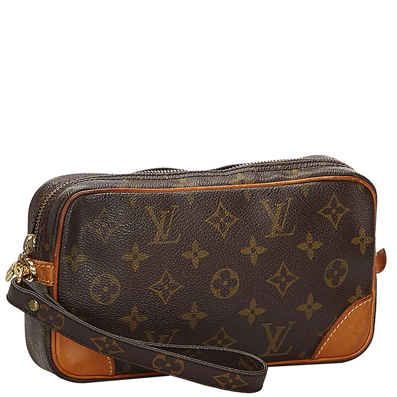 

Louis Vuitton Monogram Canvas Marly Dragonne PM Clutch Bag, Brown