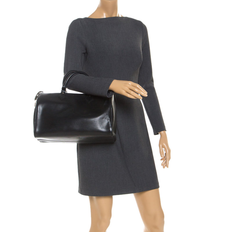

Louis Vuitton Black Epi Leather Speedy 30 Bag