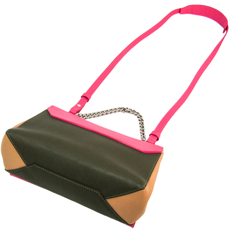 

Louis Vuitton Tricoloe Leather Lock Me II BB Bag, Pink