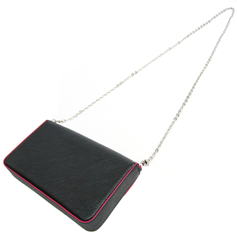 

Louis Vuitton Hot Pink/Noir Epi Leather Pochette Felice Shoulder Bag, Black