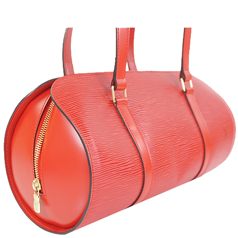 

Louis Vuitton Castilian Red Epi Leather Soufflot Bag