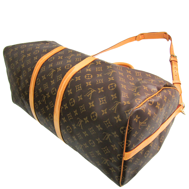 

Louis Vuitton Monogram Canvas Keepall Bandouliere 55, Brown