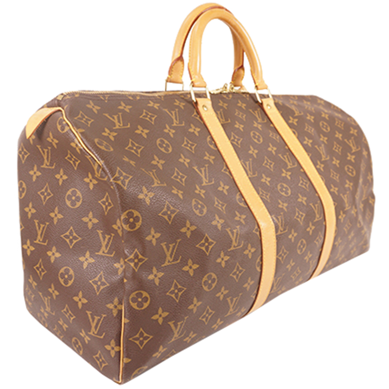 

Louis Vuitton Monogram Canvas Keepall Bandouliere 50 Bag, Brown